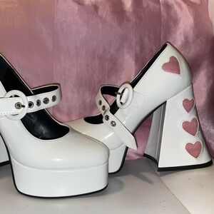 Lamoda Women's White and Pink Courts